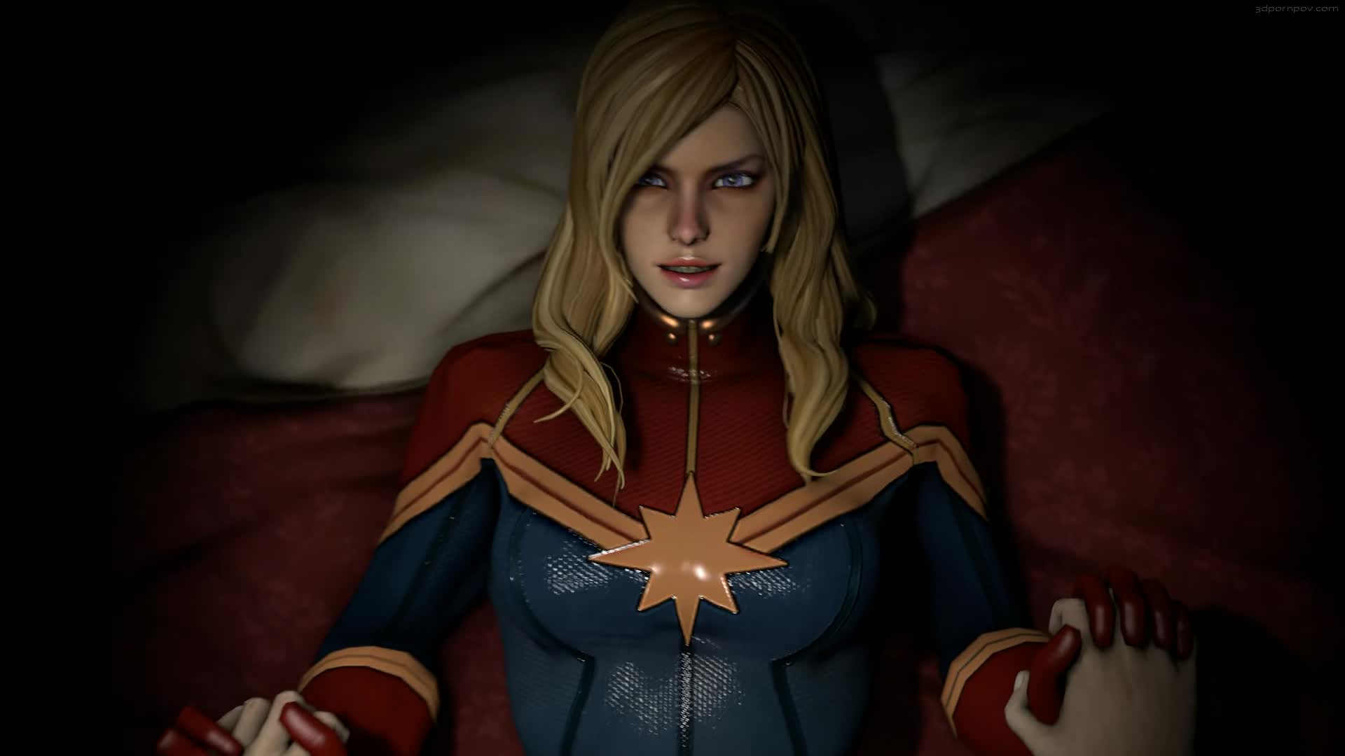 Captain Marvel Masturbating And Showing Sexy Soles