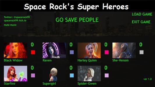 Space Rock's Super Heroes adult sex game
