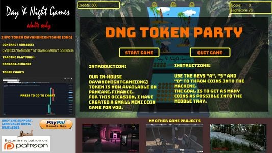 DNG Token Party adult sex game