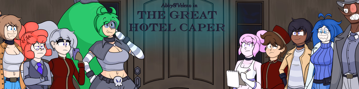 Abby & Veleno in the Great Hotel Caper adult sex game
