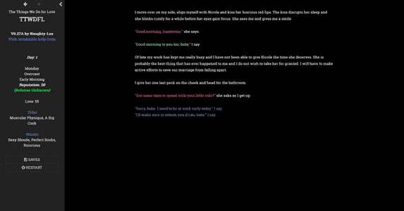 The Things We Do For Love adult sex game