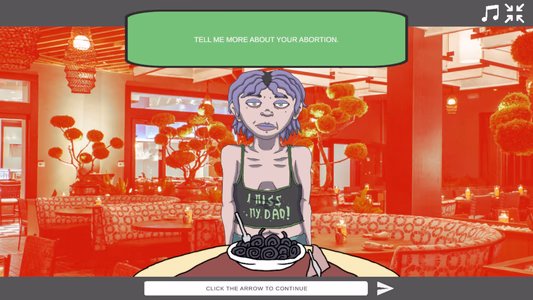 Fancy Dinner with the Horny Whore! adult sex game