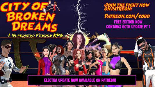 City of Broken Dreams: A Femdom Superhero Game adult sex game