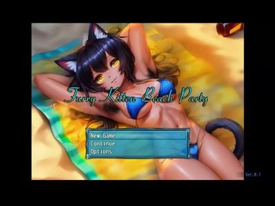 Furry Kitten Beach Party adult sex game