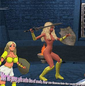 After the gals make fun of nerds, they are thrown into the world where they rule adult sex game