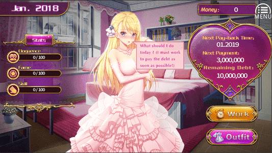 Broke Girl adult sex game