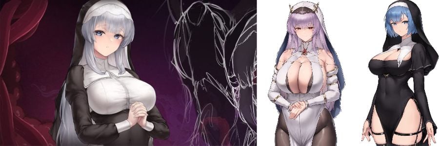 The Lustful Saint: The Mark of Pregnancy Carved into the Sister's Vagina adult sex game