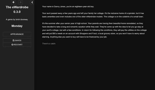 The eWardrobe adult sex game