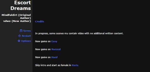 Escort Dreams adult sex game